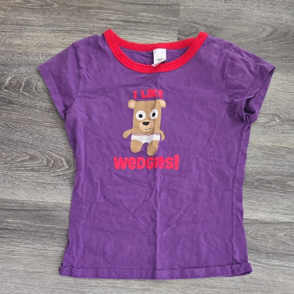 Vintage Bear In Underwear Wedgies Baby Tee Size Extra Small